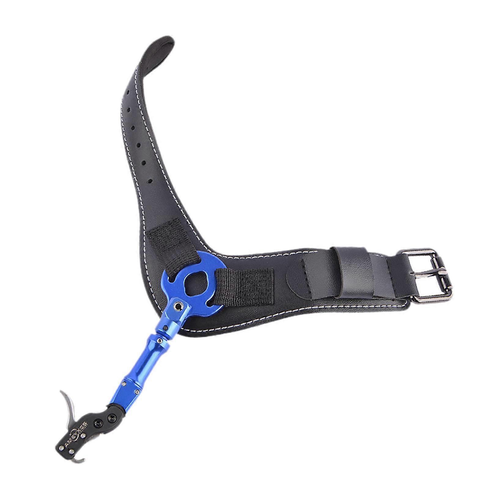 Compound Bow Archery Release Aids Trigger Wrist Strap Adjuster Blue