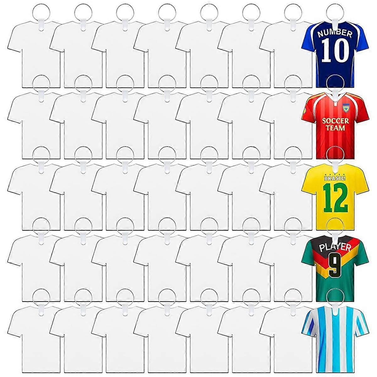 120PCS Sublimation Keychain Blanks Double Side Heat Transfer Blanks MDF Key Rings Football Sublimat