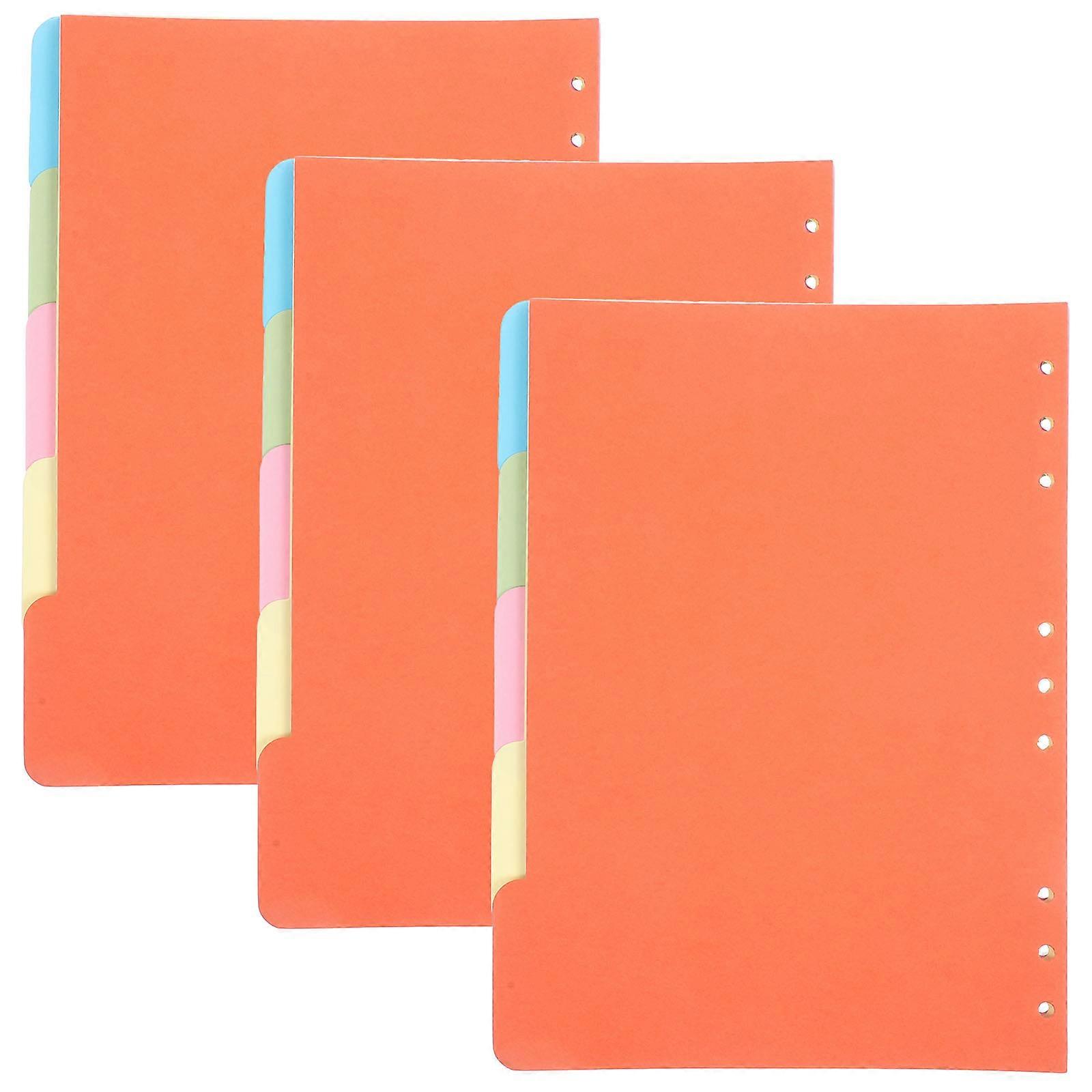 15Pcs Binder Dividers B5 Binder Pages Notebook Binder Dividers Colored Binder Dividers