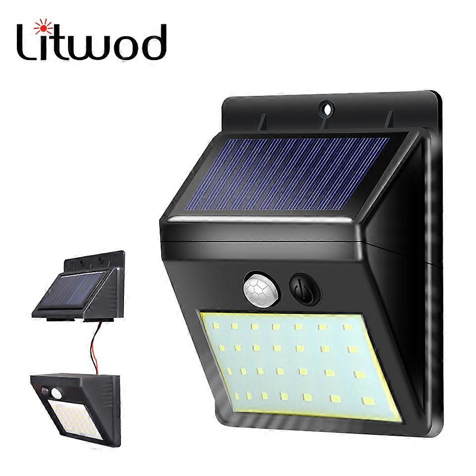 Led Solar Light COB Wall Lamp Split Motion Sensor Street Outdoor Built in Battery Powered Sunlight Waterproof
