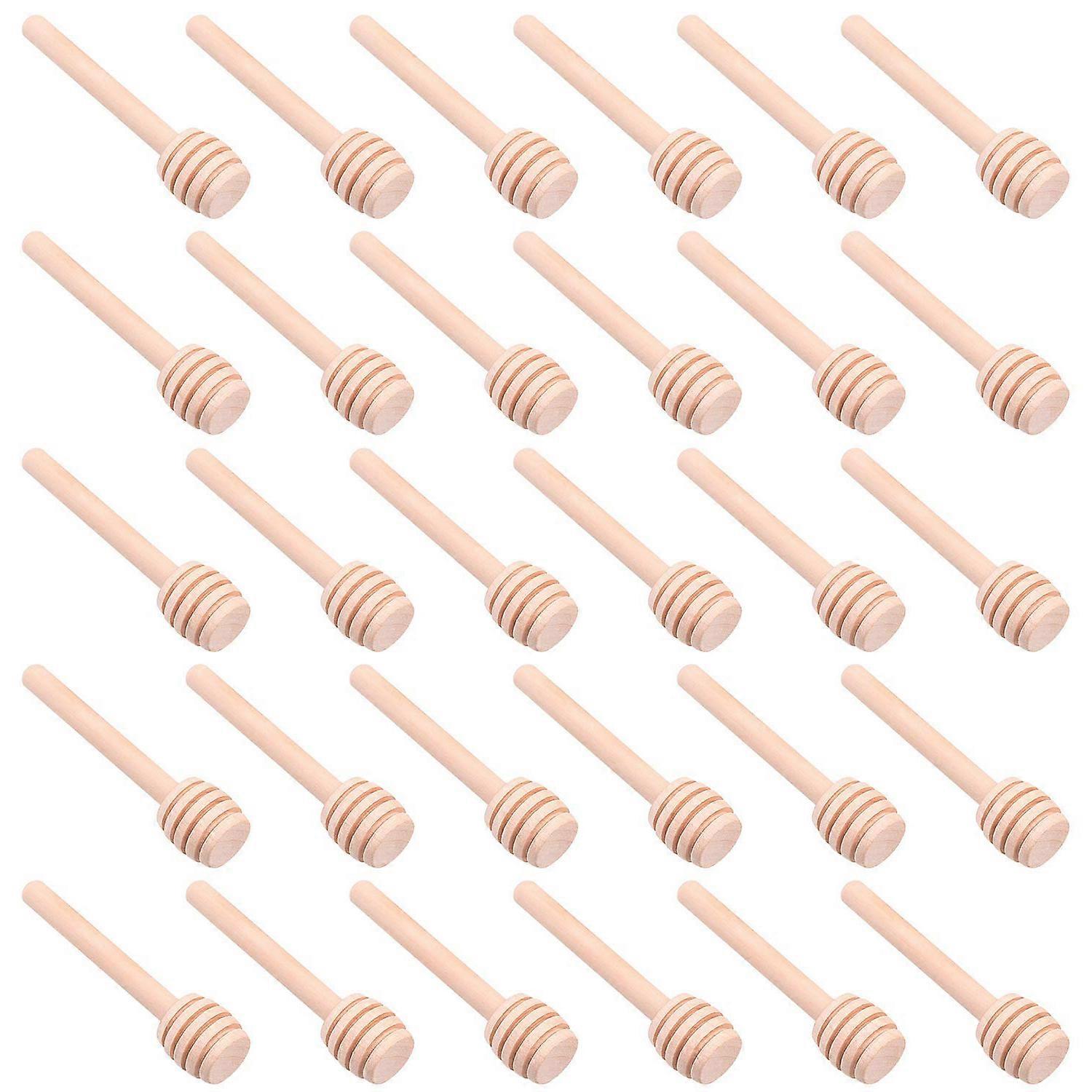 30 PCS Mini Wood Honey Dipper Sticks - 3 Inch Server for Dispensing and Drizzling Honey