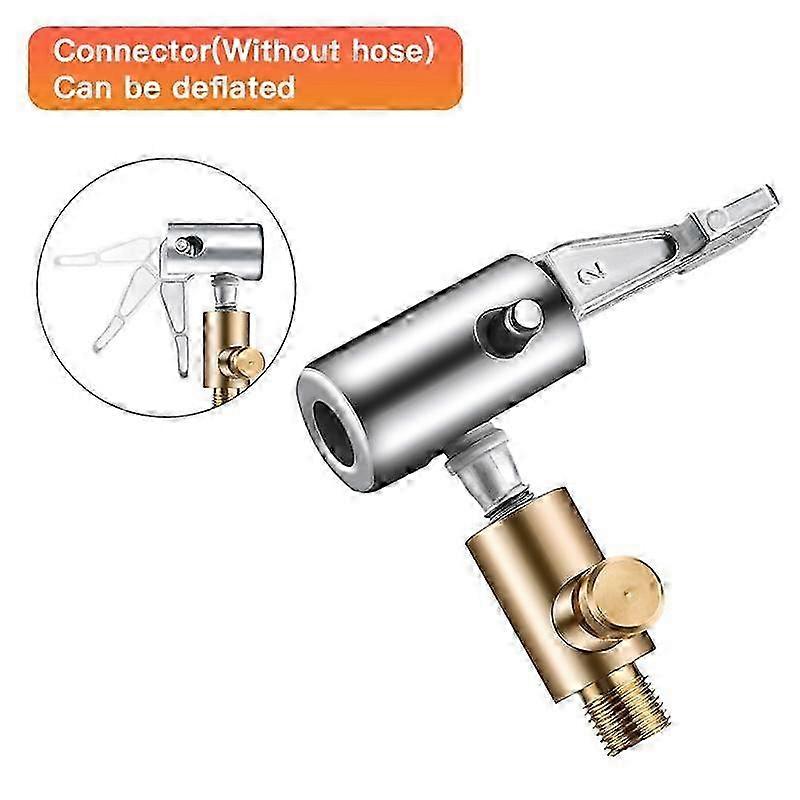 Air Pump Nozzle Adapter with Deflation Inflator Valve Connector Head Clip Metal Fast Conversion Car