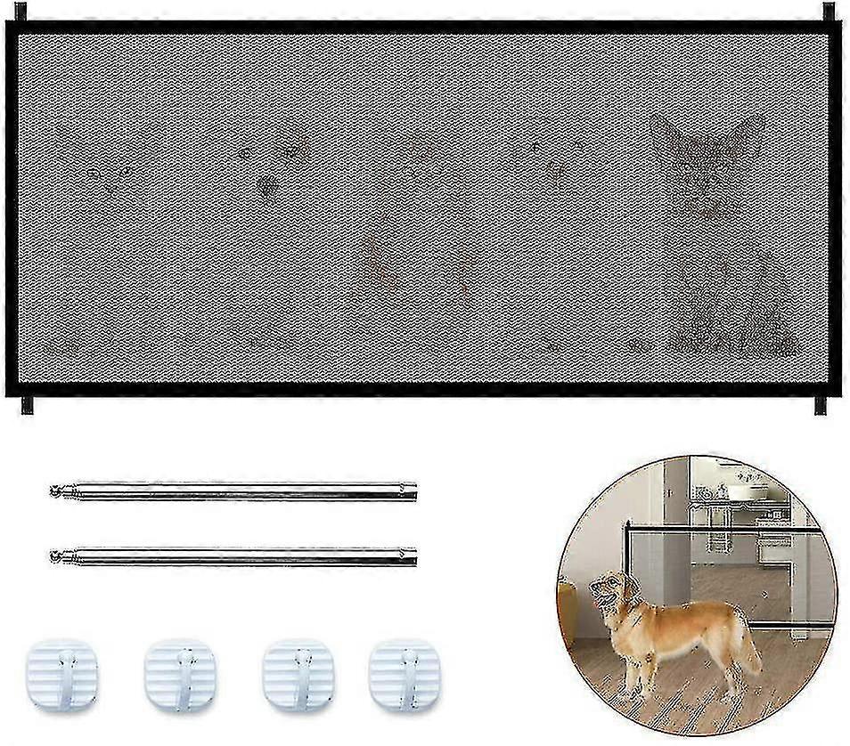 Magic Gate For Dogs, Mesh Dog Gate,pet Isolation Fence, Dog Barrier Fence,pet Fences Net