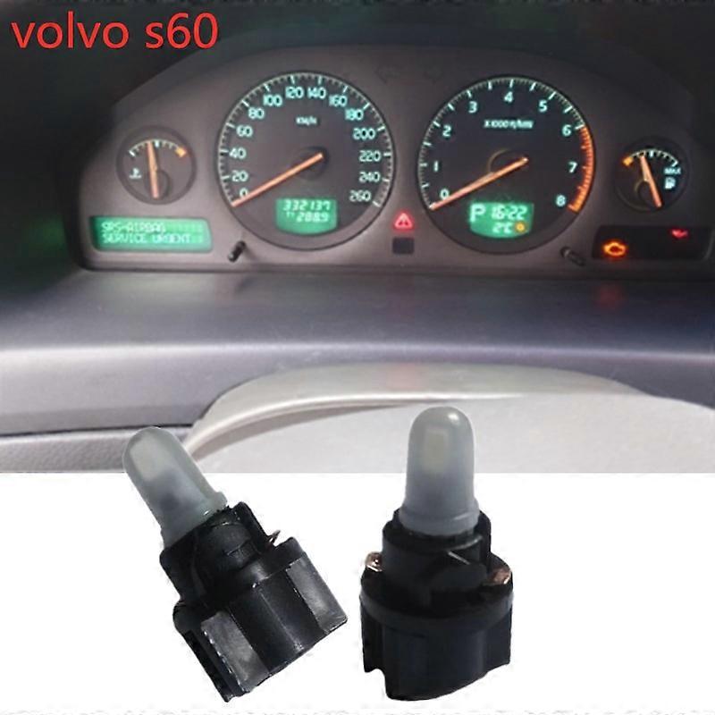 10Pcs T5 LED car lights W1.2W volvoS60 Super Bright 4014 LED Interior car light Auto Side Wedge Dashboard Gauge Instrument Lamp Bulb