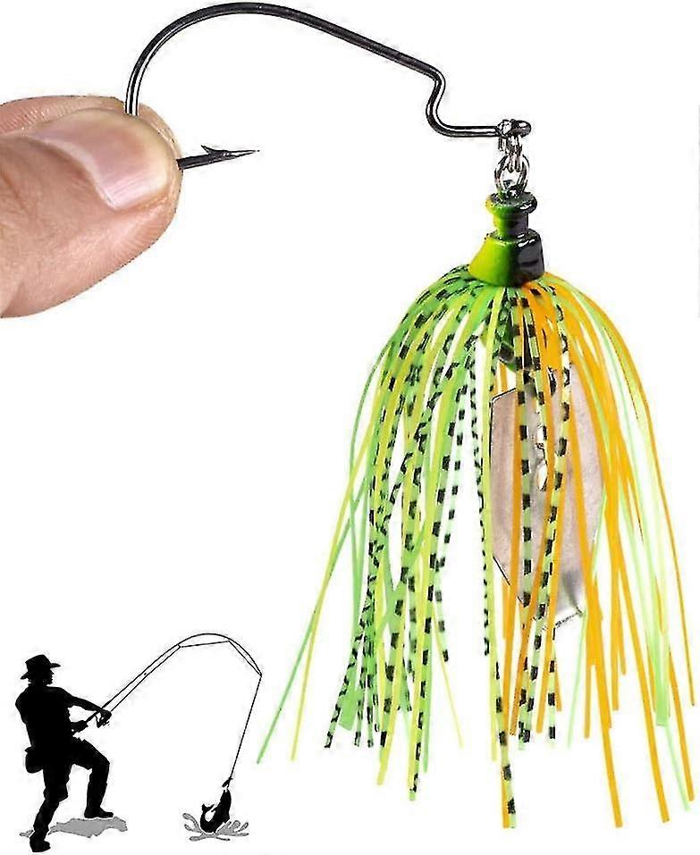 6x להב ג'יג דיג פיתיונות דיג ערכות פיתוי דיג בס צבעוני, ערכת פיתיון דיג