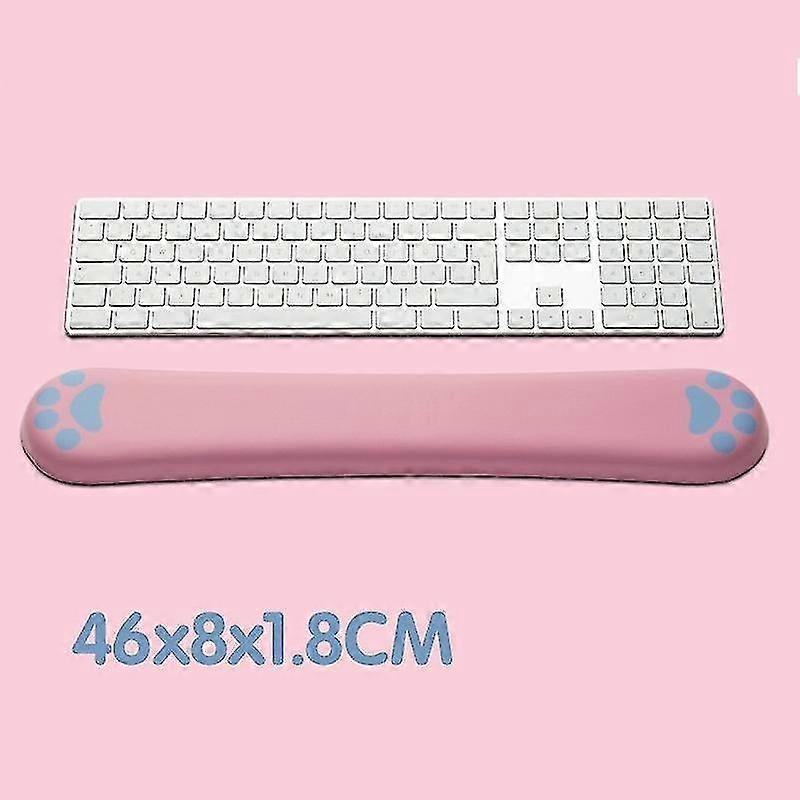 Keyboard Wrist Rest Pad Memory Foam Slow Rebound 46 Cm Long (blue Or Pink)
