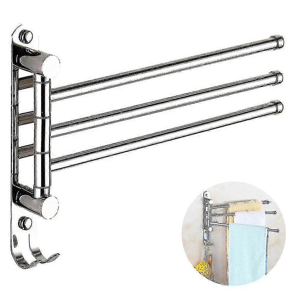 スイングタオルバーステンレススチールバスタオルアーム- 3ロッドサイズ