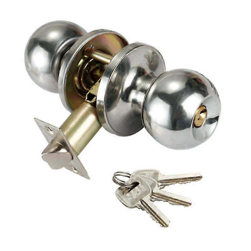 Door handle, round knob lock, key lock, latch size 60/70 mm