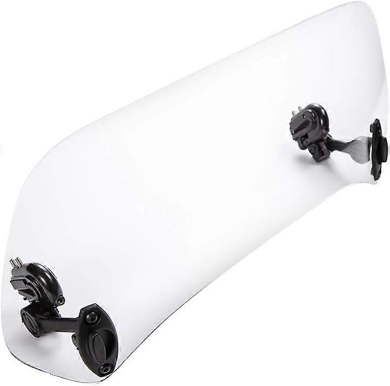 Motorbike Windshield Universal Clamp-On Variable Windscreen Deflector Spoiler Extension-37x17.2cm Transparent