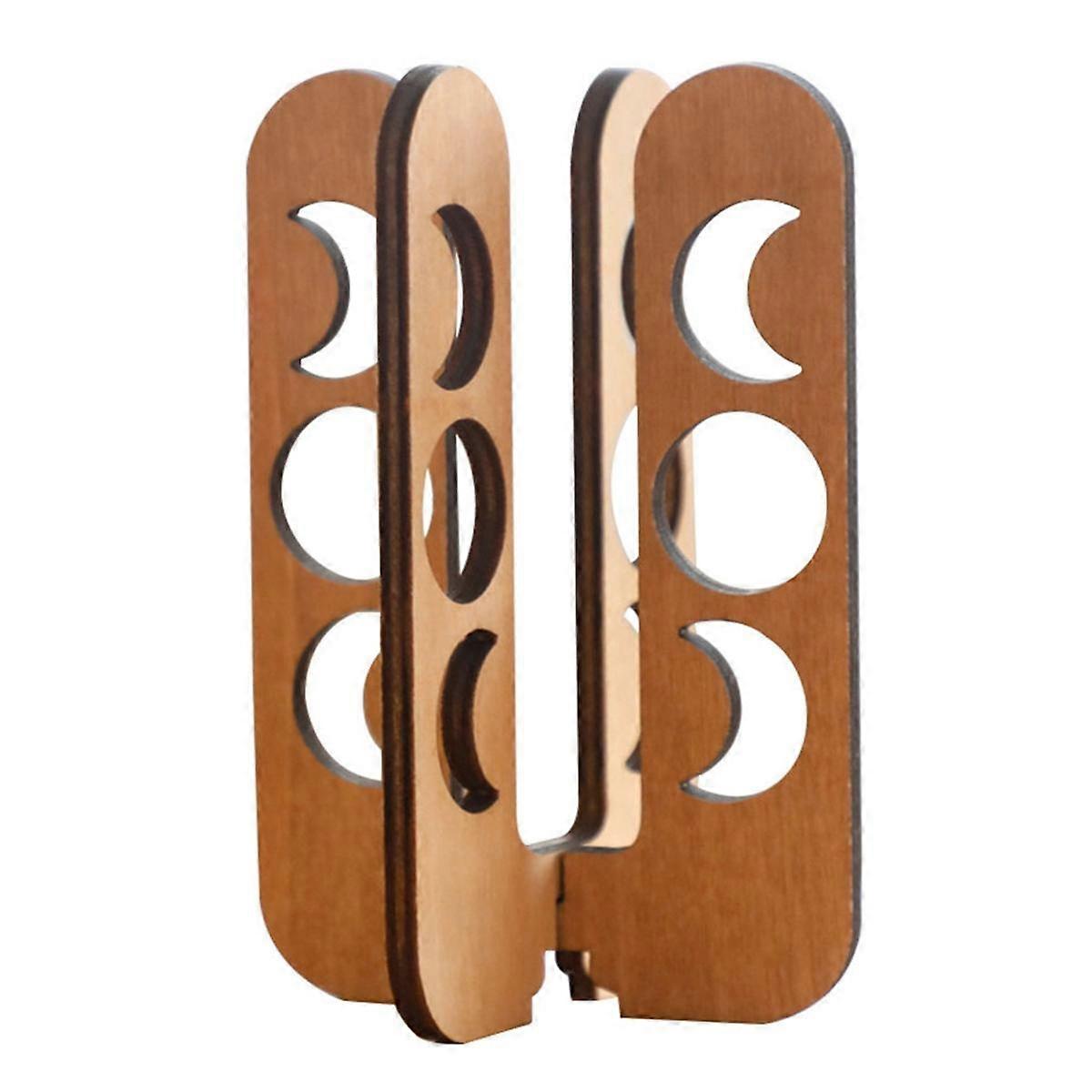 Plant Reproductive Tube Hollow Solid Wood Plant Shelf Wooden Desk Table Home Decoration A
