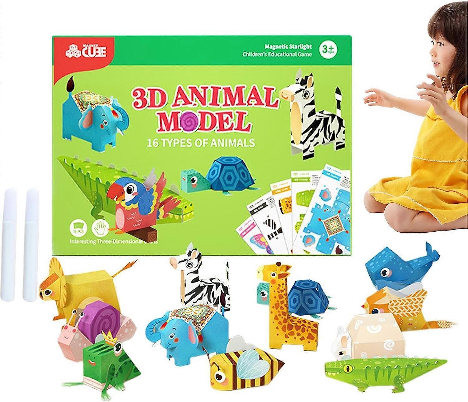 Folding Paper Activities Kids | 3D Folding Paper Book Craft Projects DIY Art Paper Folding Toy | Safe and Educational Kids Paper Folding Craft Paper K