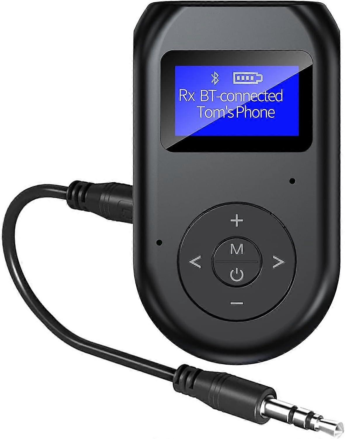 Bluetooth 5.0 Transmitter Receiver 3-in-1, 3.5mm Wireless Bluetooth Adapter, aptX Low Latency, Rechargeable Bluetooth Transmitter for TV, Bluetooth Au