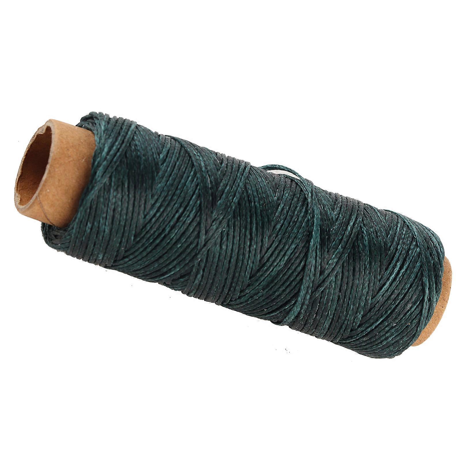 Sewing Wax Line Thread for Leather Craft Dark Green Flat Sewing Thread