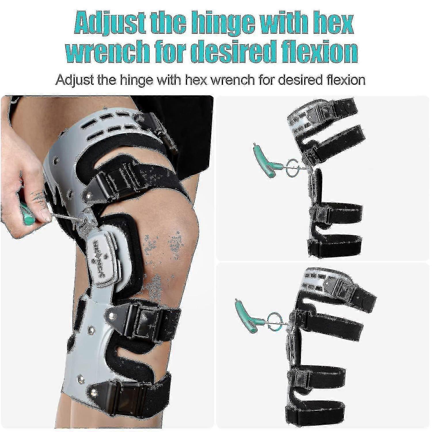 Neenca Unloader Rom Knee Brace Hinged Stabilizer Adjustable Recovery ...