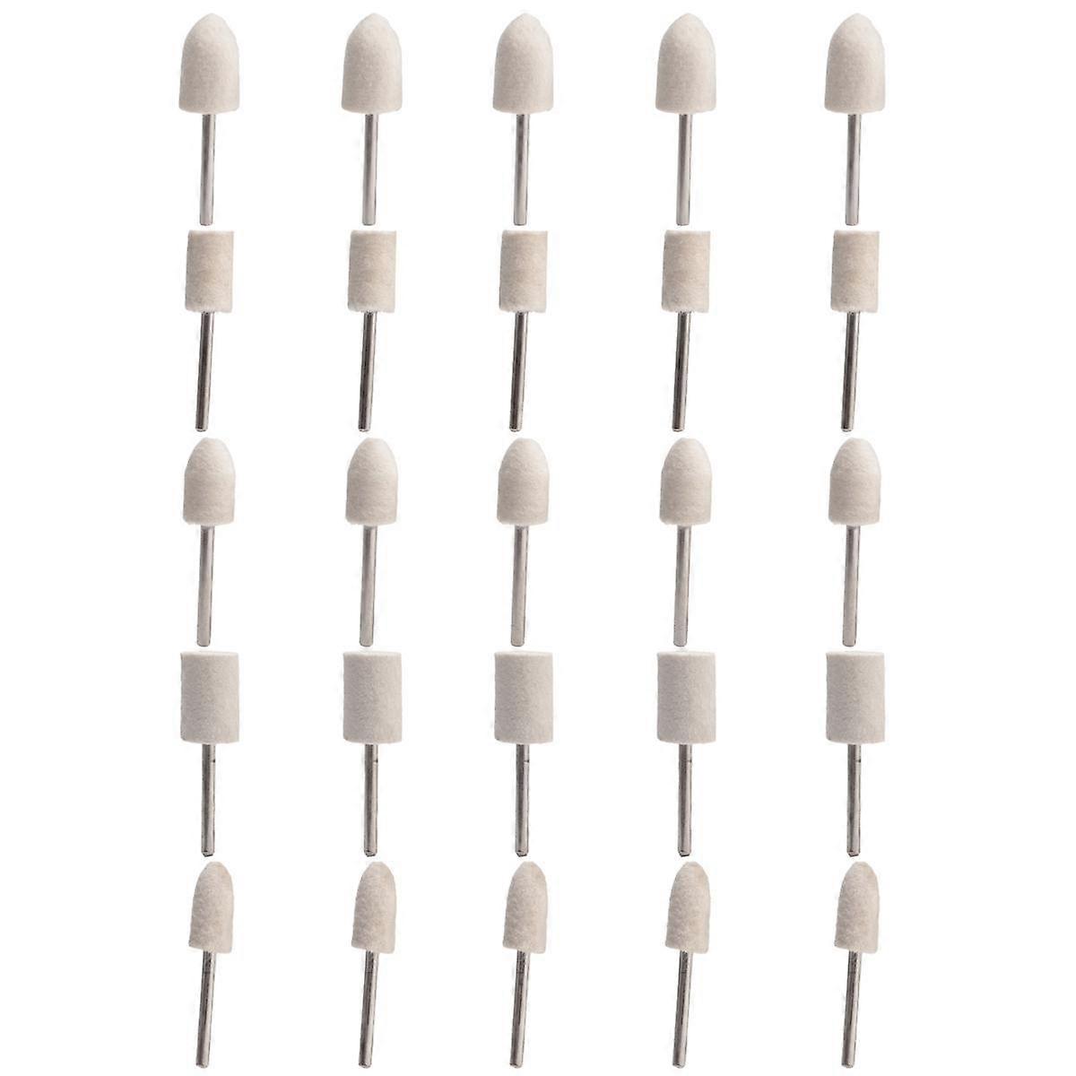 25Pcs set 1/8 inch Felt Polishing Buffing Points Mounted Imitation Wool For Rotary Tool