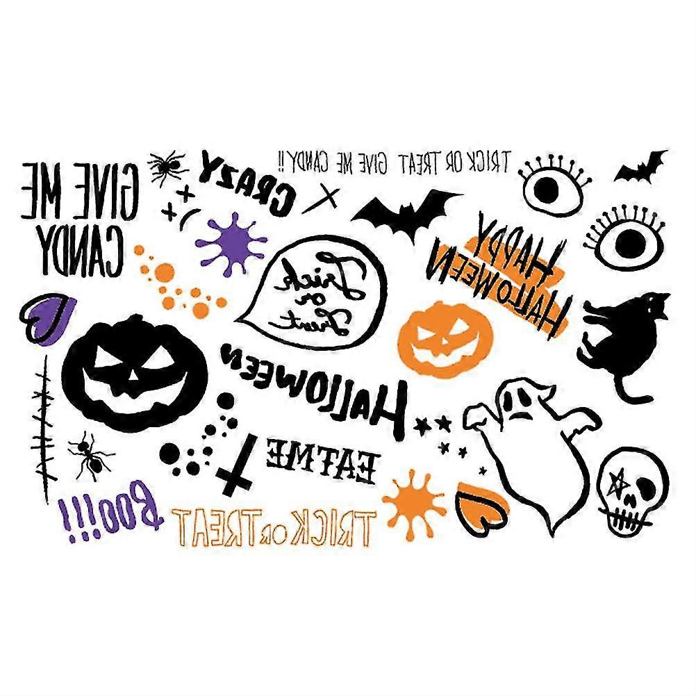 Halloween Waterproof Pumpkin Temporary Tattoo Sticker for Ears Ankles and Back