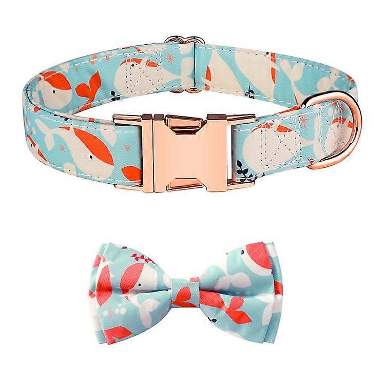 Dog Collar with Bow Tie, Cotton Easter Bowtie Collar for Puppy Girl Boy Dog or Cat