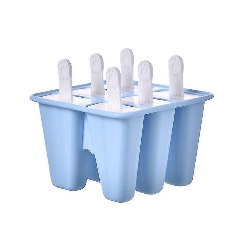 New Creative Slicone Ice Tray Maker Homemade Diy Popsicle Ice Cream Mold(1pc,blue)