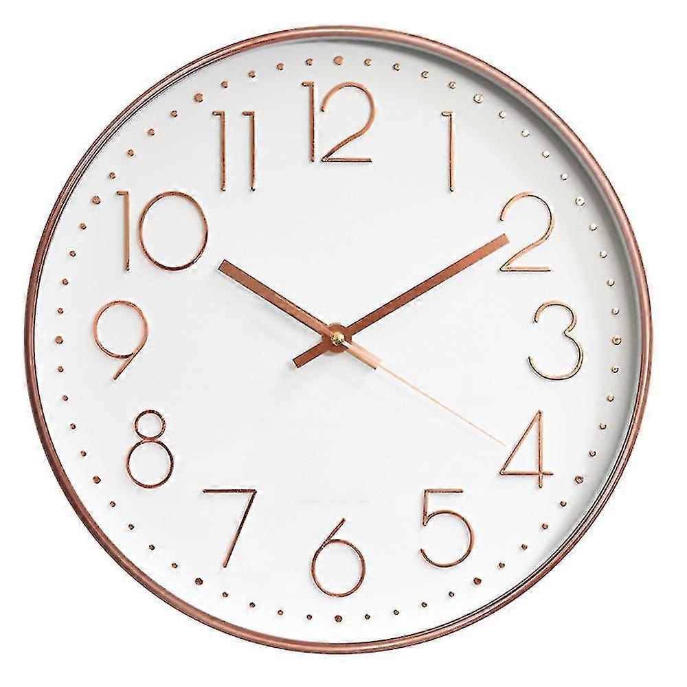 Wall Clock Silent Non Ticking Quality Quartz, Round Easy To Read