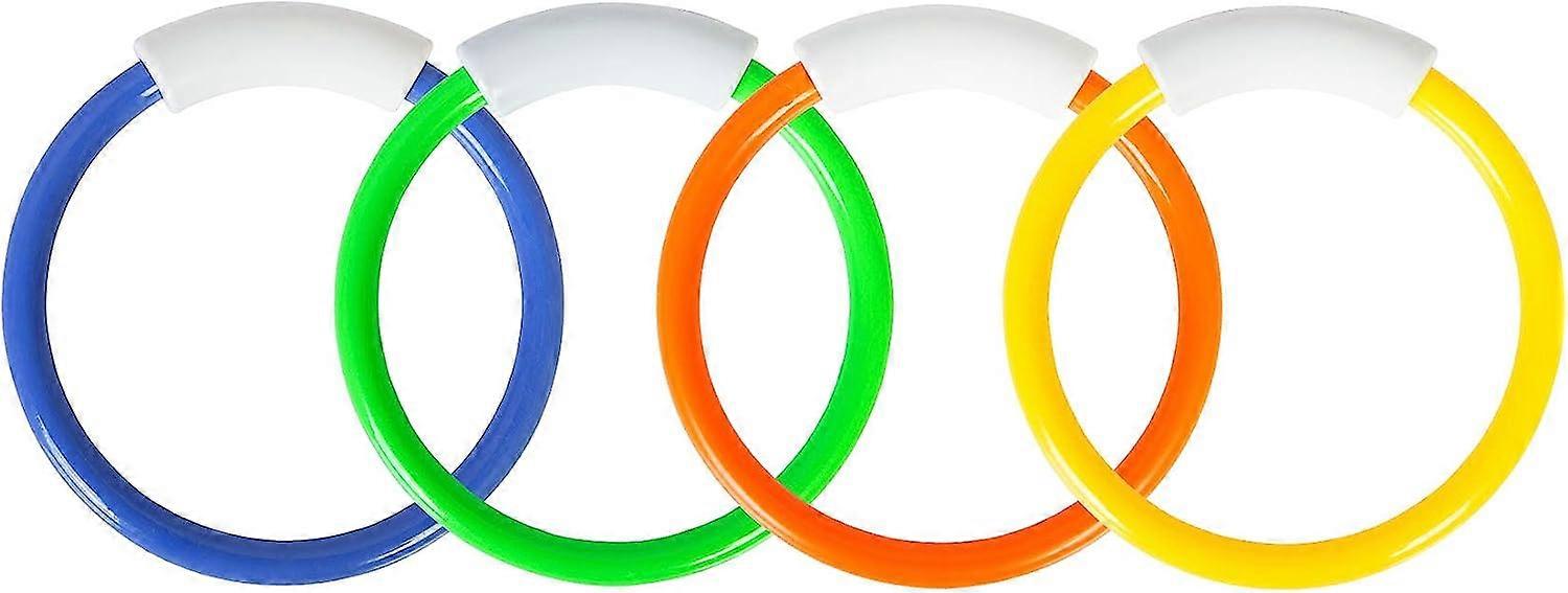 4 Pack Pool Diving Toys,Colorful Pool Diving Rings Easy to Find and Grab
