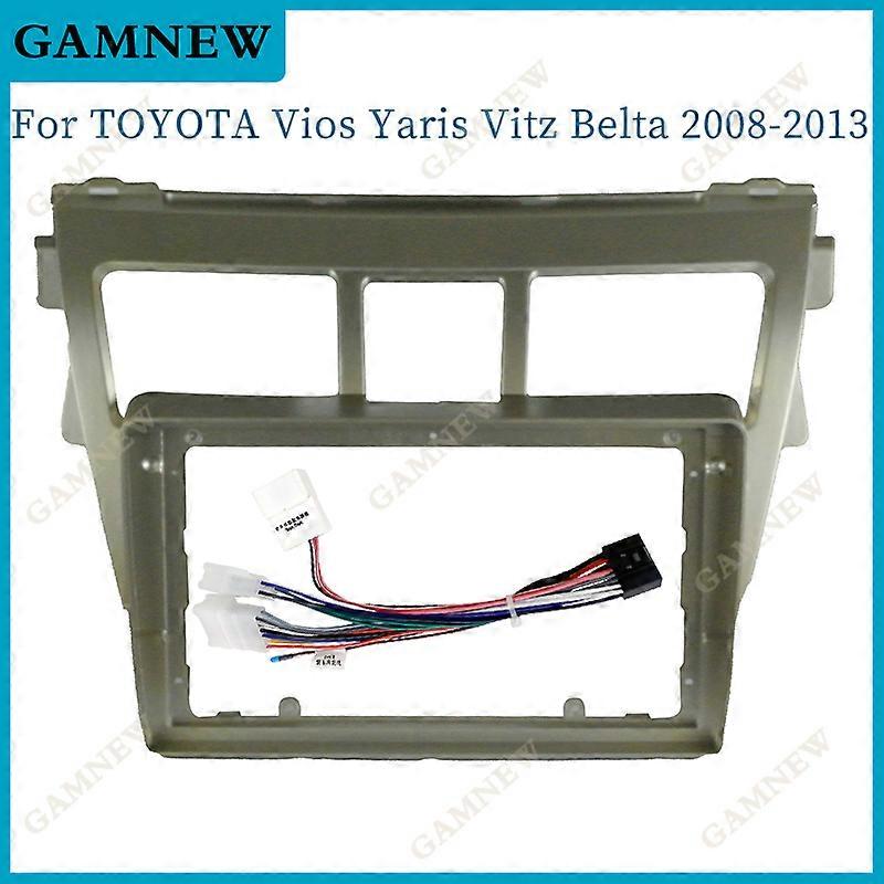 9 Inch Car Frame Fascia Adapter Android Radio Dash Fitting Panel Kit For Toyota Vios Belta Yaris Vitz 2008-2013