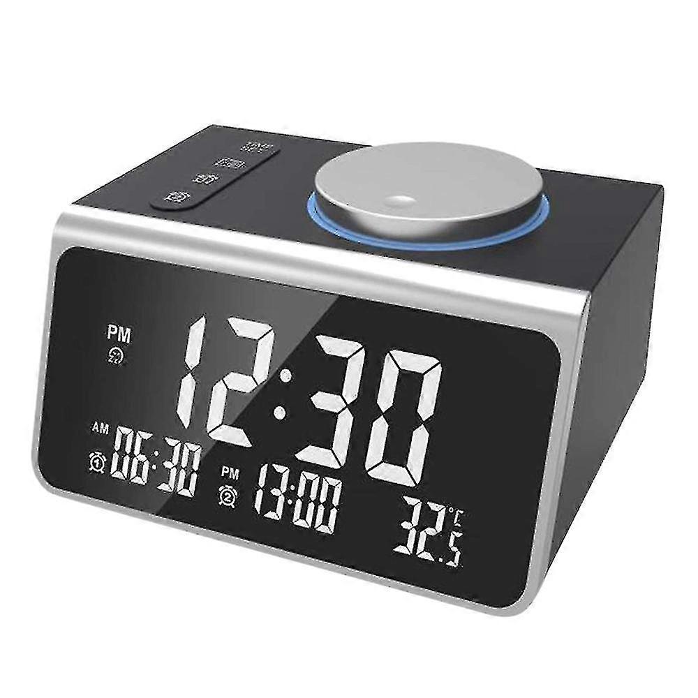 Alarm Clock Radio Bluetooth 5.0 Speaker Dual Alarms