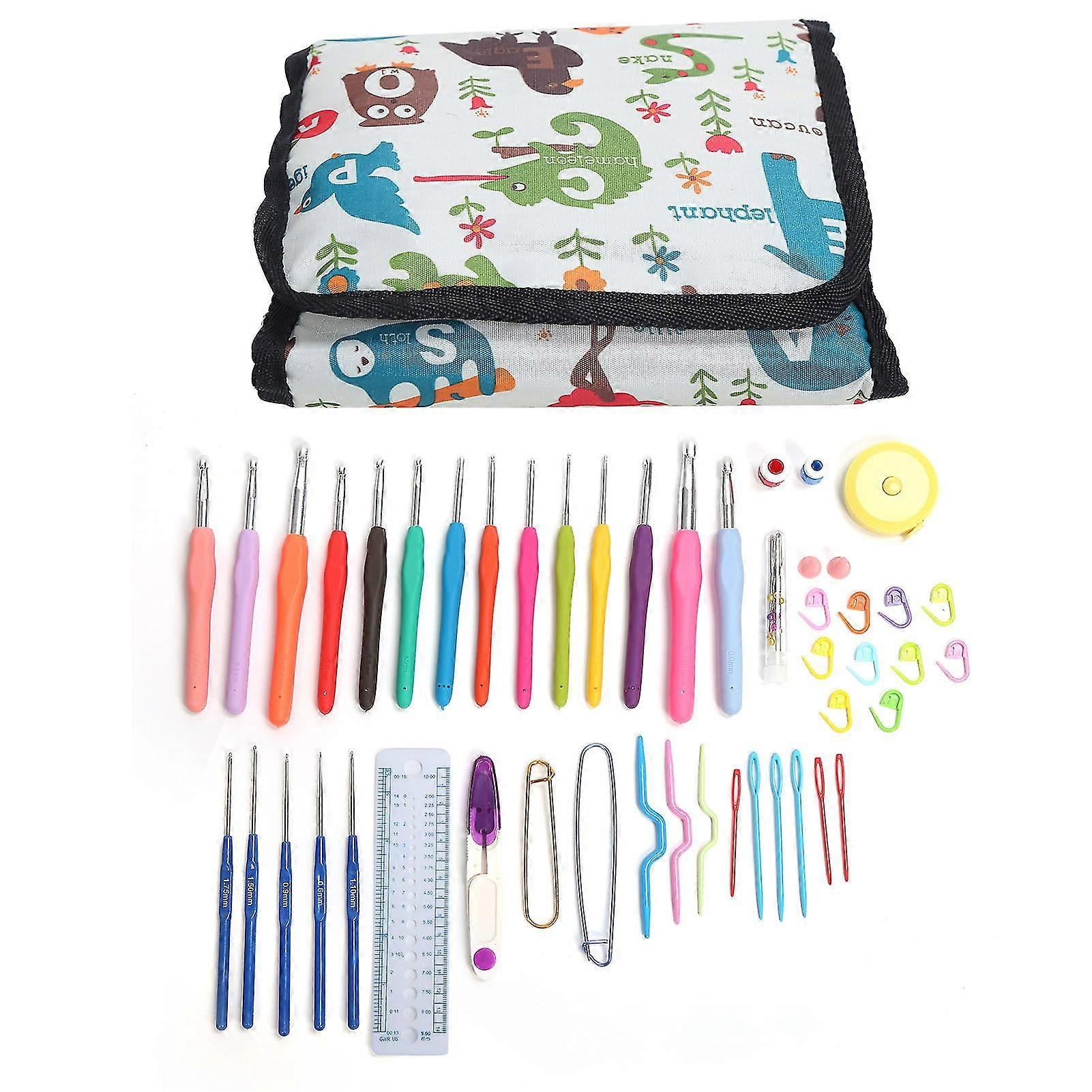 Crochet Hooks Extended Sweater Needle Colored Soft Handle Weaving Tools for Handicraft Lovers