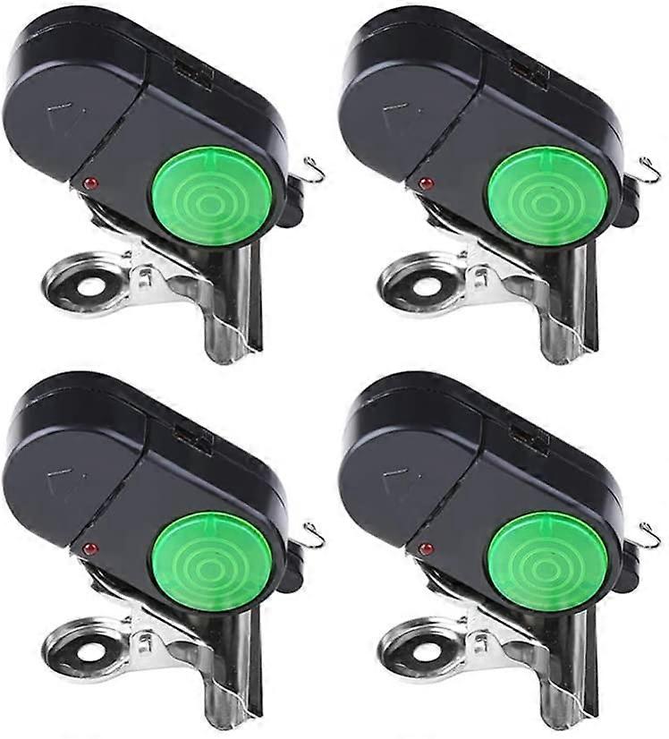 4 Pack, Fish Alarm Bite Indicator Ljud Fiskelarm Vattentätt batteridrivet