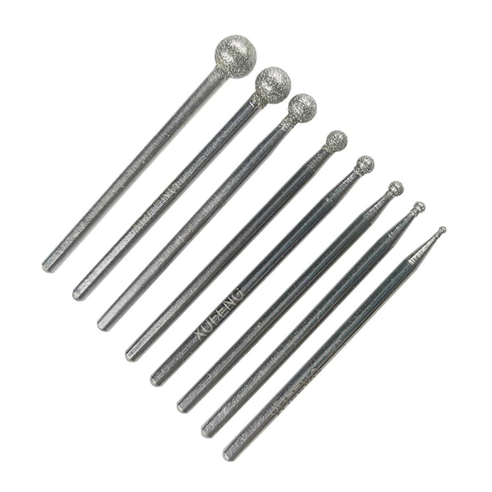 Spherical for Head Diamond Grinding Bits Rotary Tools Woodworking 2.35mm Shank