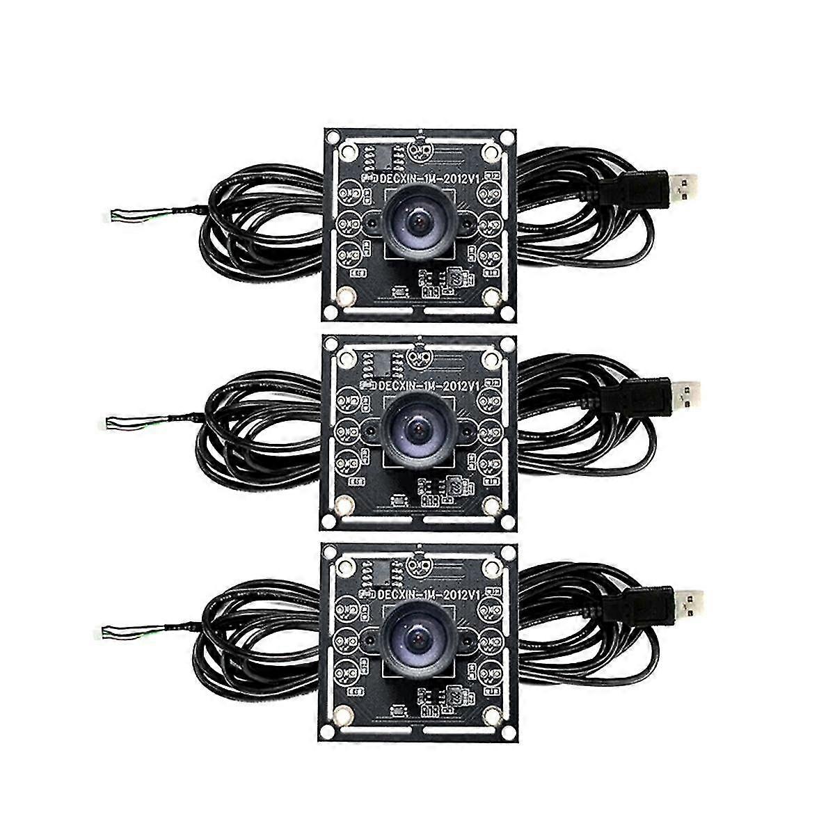 3pcs 100 Degree Camera Module 1mp Ov9732 1280x720 Usb Free Driver Manual Focus, With 2 Meter Cable For Winxp/7/8/10