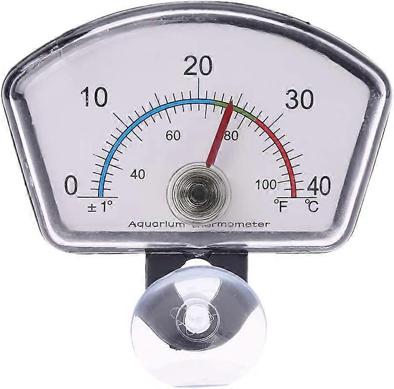 Aquarium Thermometer Pointer Fish Tank Temperature Dial Suction Cup Submersible