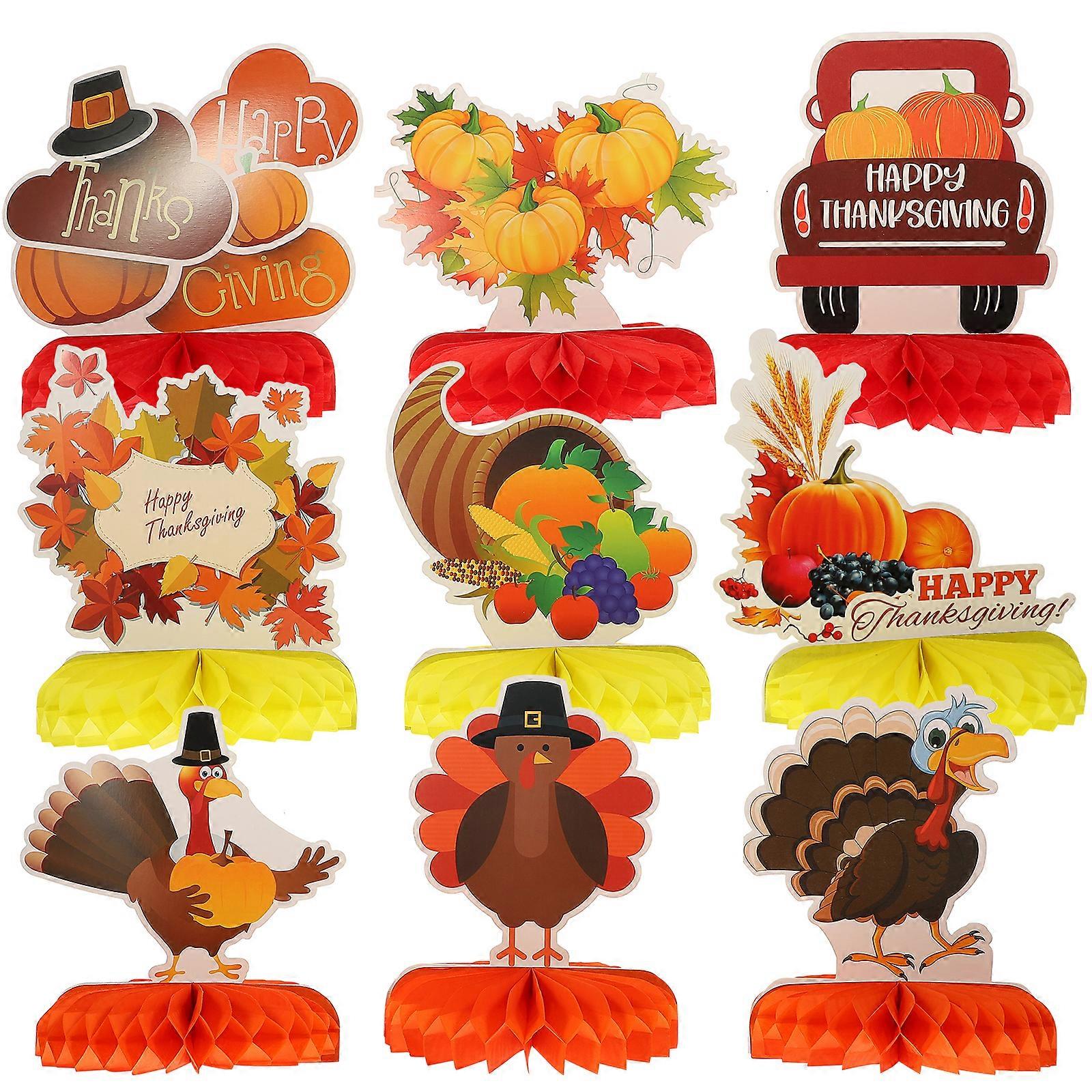 9 Pcs Honeycomb Decor Honeycomb Paper Craft 3d Honeycomb Table Decorations Thanksgiving Tissue Paper Decorations