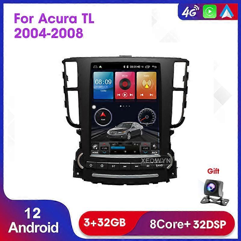Android 12 Car Radio Stereo For Acura TL 2004 2005 2006 2007 2008 GPS Navigation auto apple carplay type s bluetooth touchscree
