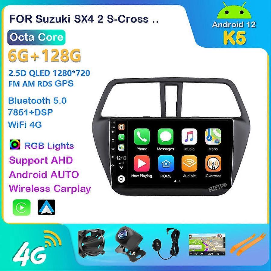 9" 4G LTE Android 12 For Suzuki S-Cross SX4 2014 2015 2016 2017 Multimedia Stereo Car DVD Player Navigation GPS Radio