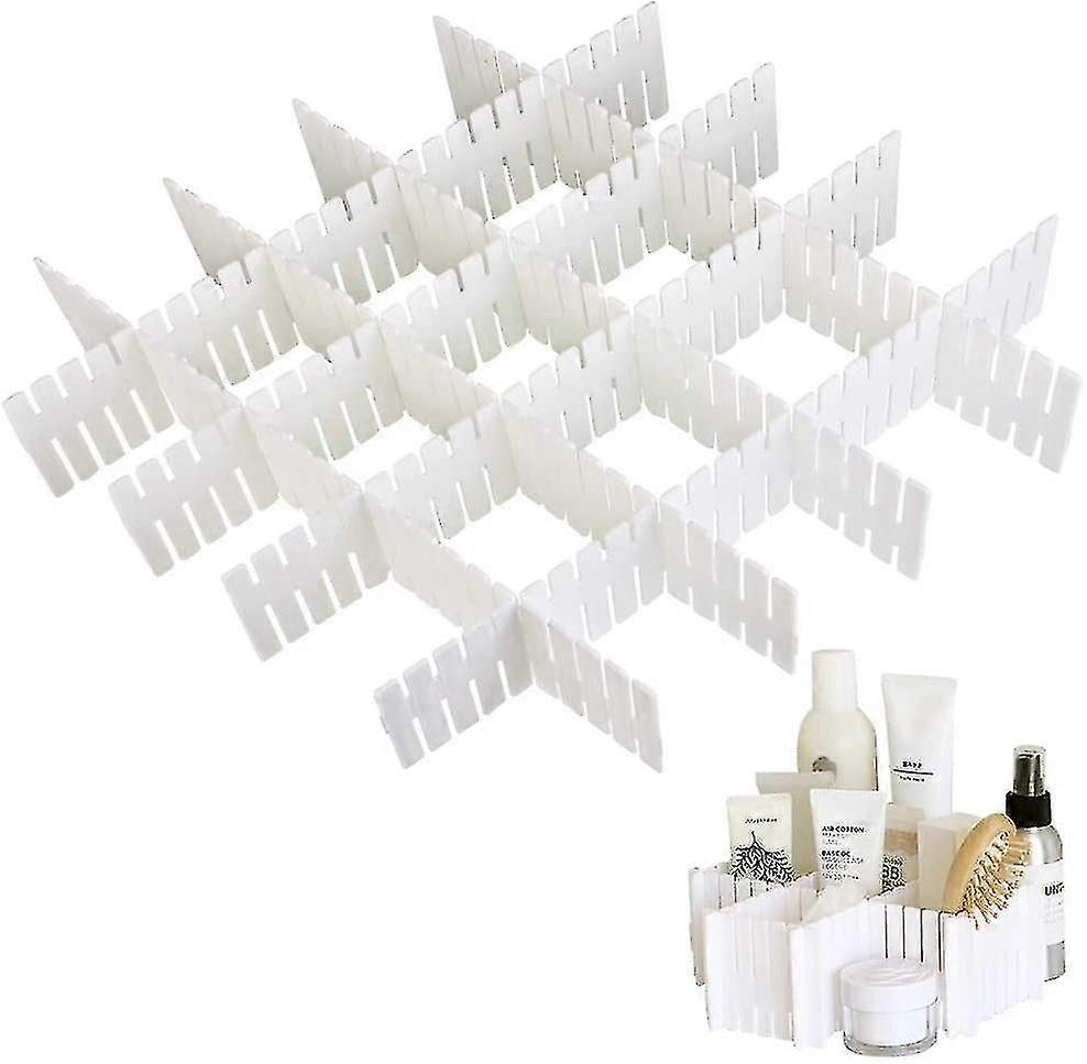 8pcs Drawer Divider Grid, Adjustable Plastic Drawer Divider Diy Drawer