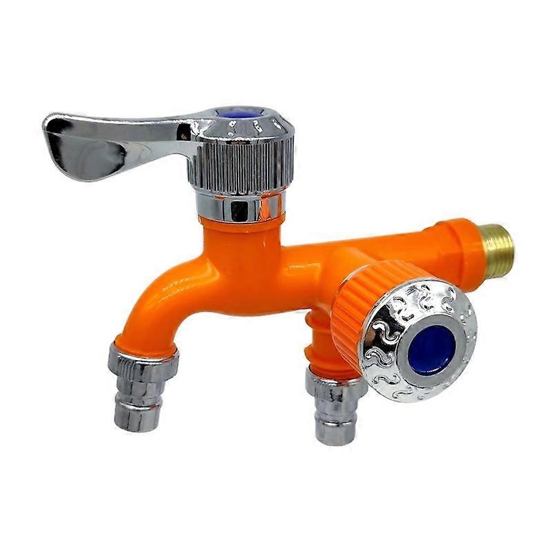 Faucet Connector Wear-resistant One in And Two Out Easy to Install Sturdy Replaceable Kitchen Bathroom Double Mouth Faucet for Washing Machine Qinhai
