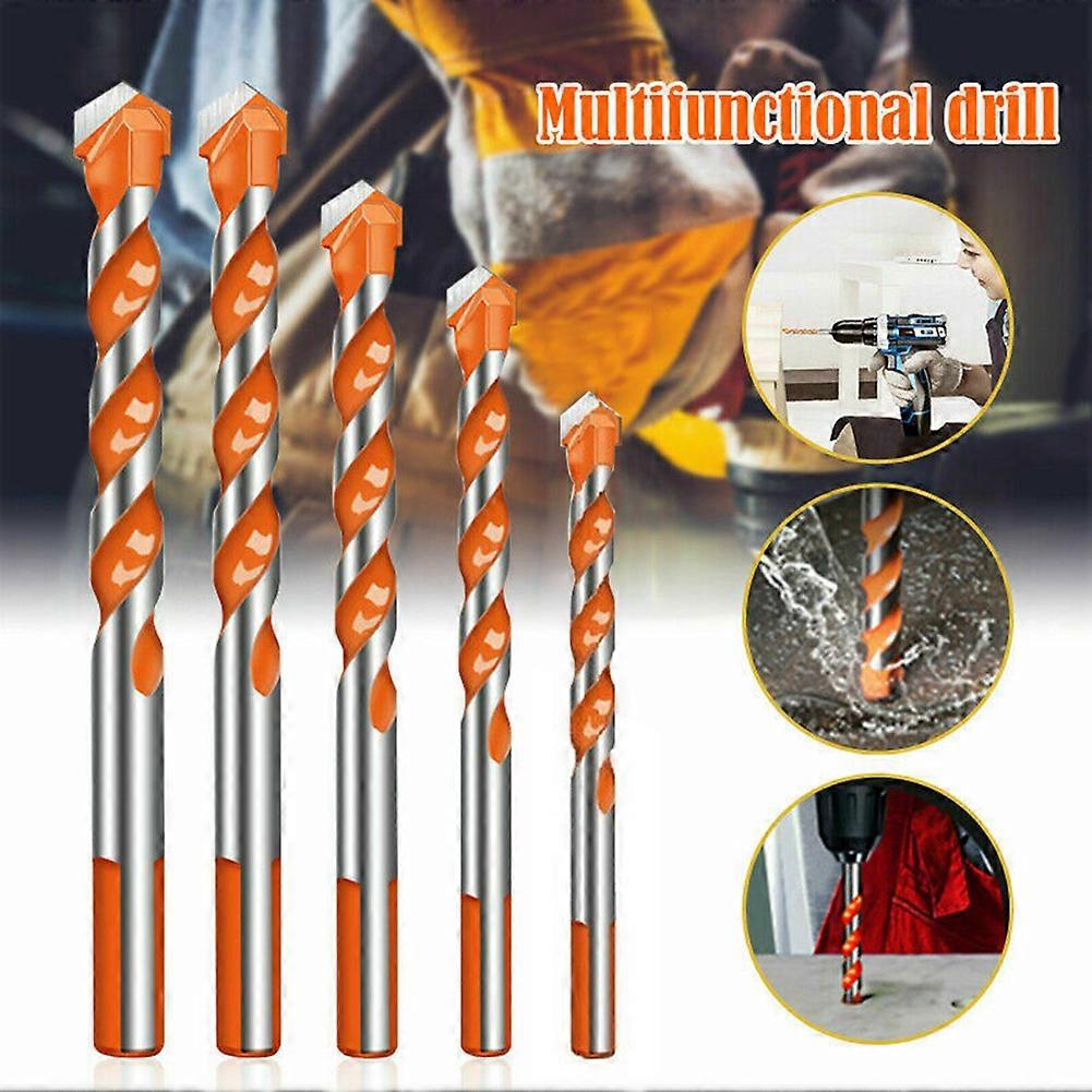 5pcs/Set Multifunctional Alloy Tile Drill Bits For Ceramic Glass Wall Drilling Durable And Practical To Use Carbide Tool Parts