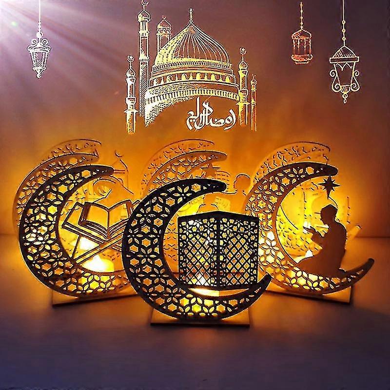 EID AL-FITR LEGNO Hajj Mubarak fai da te lettera inglese EUR 7,06