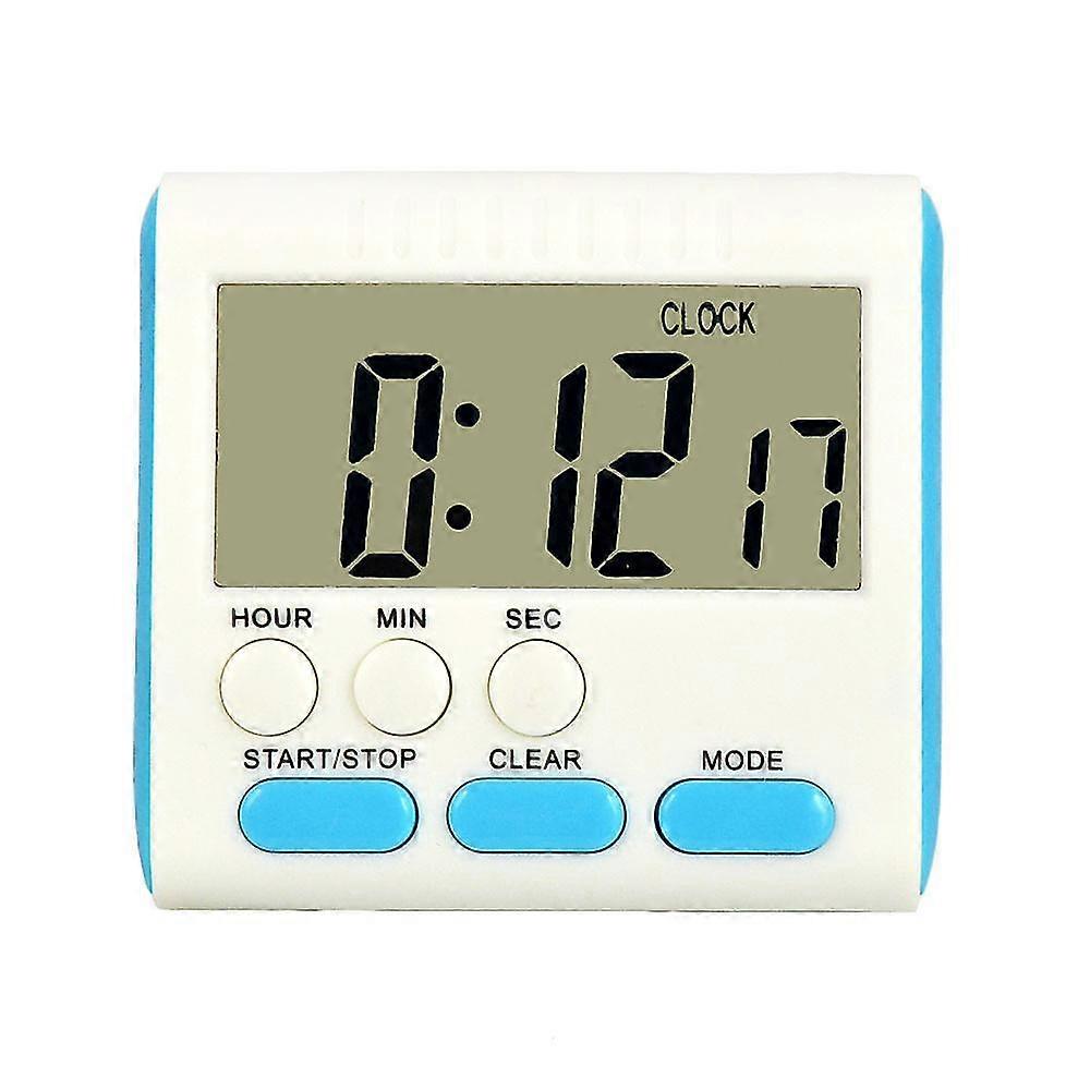 Magnetic Alarm Digital Kitchen Timer 24 Hours Clock Timer With Stand, Big Screen(1pc, Blue)