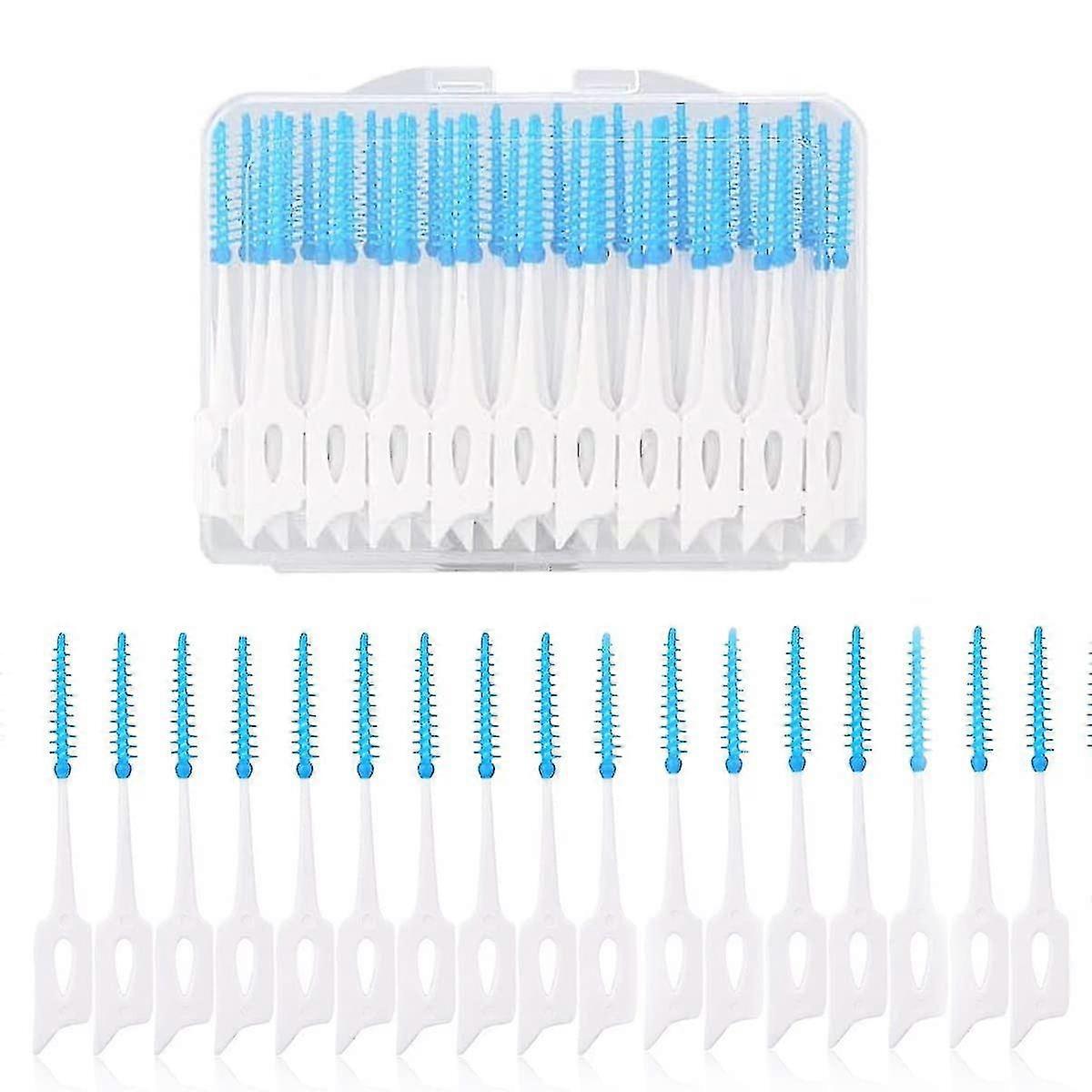 40 Pieces Tooth Floss Picks Interdental Brushes Flosser Sticks