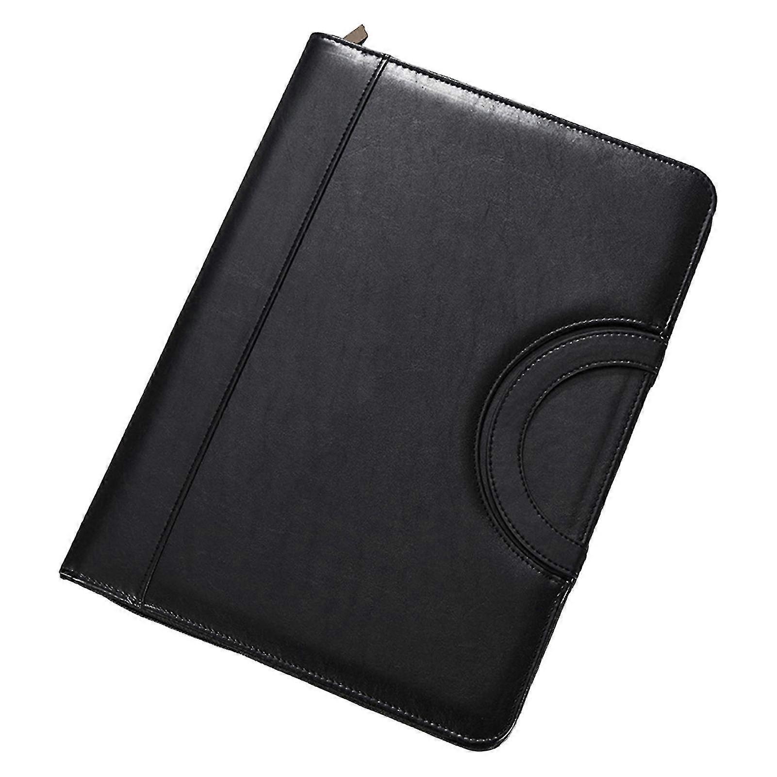 Large Capacity File Folder Pen Insert Card Slots Handle Design Faux Leather Business Manager A4 File Bag Office Supplies