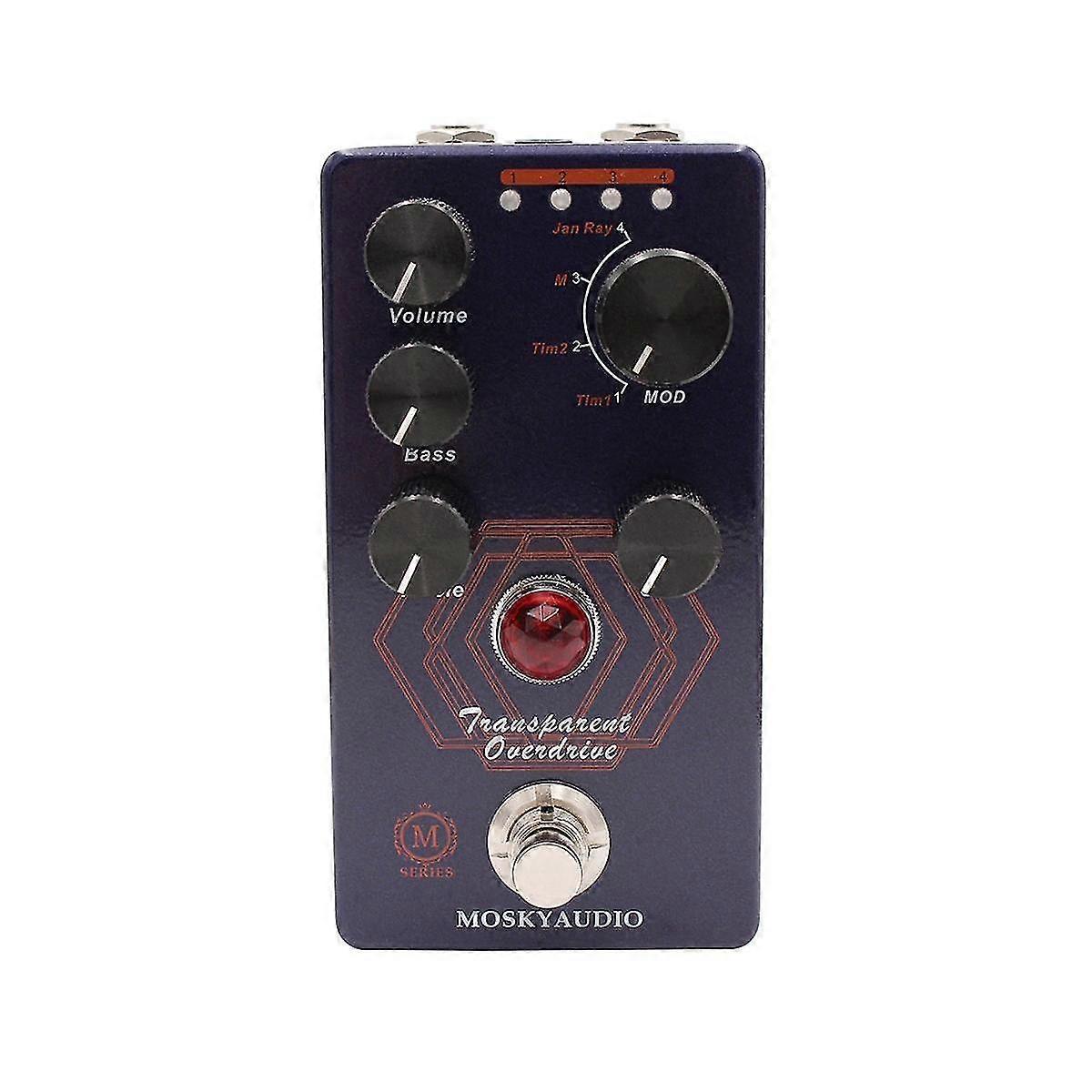 Transparent Guitar Overdrive Effects Pedal Clean Drive True Bypass Function Guitar Effects Processor Accessories