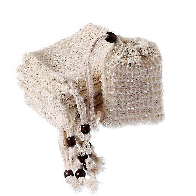 Natural Soap Bag Exfoliating Soap Saver Pouch Bath Pouch Soap Savers for Bar Soap with Drawstring Pocket 40Pcs