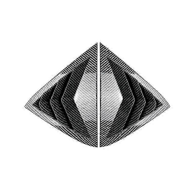 Superior Glossy black Triangle louver shark gill shaped rear window decorative window vent For Ford Fiesta MK7 75 2008 - 2017 2016 2015