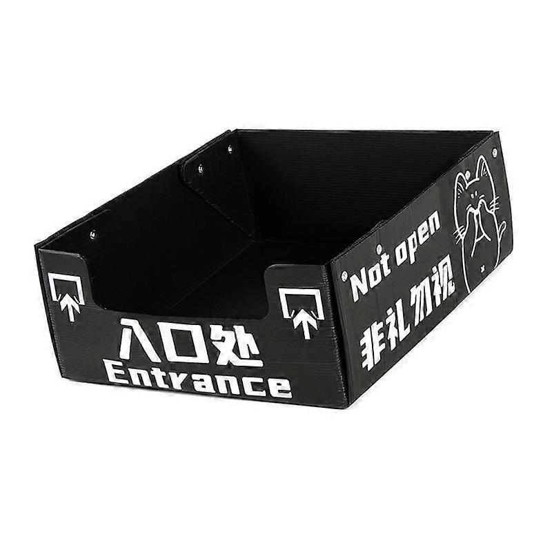 Portable Foldable Disposable Cat Litter Box Large Space Black