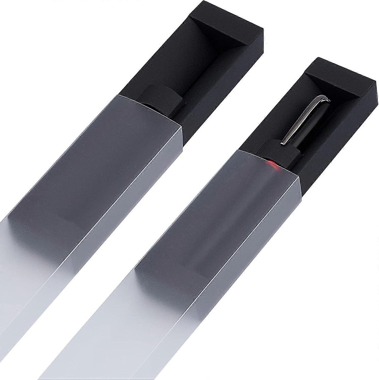 16 Pcs Pencil Boxes with PVC Plastic Pull Out Drawer Black Paper Ballpoint Pen Gift Box Empty Case Bulk Collection Set Gift Packaging Boxes for Pen Bu