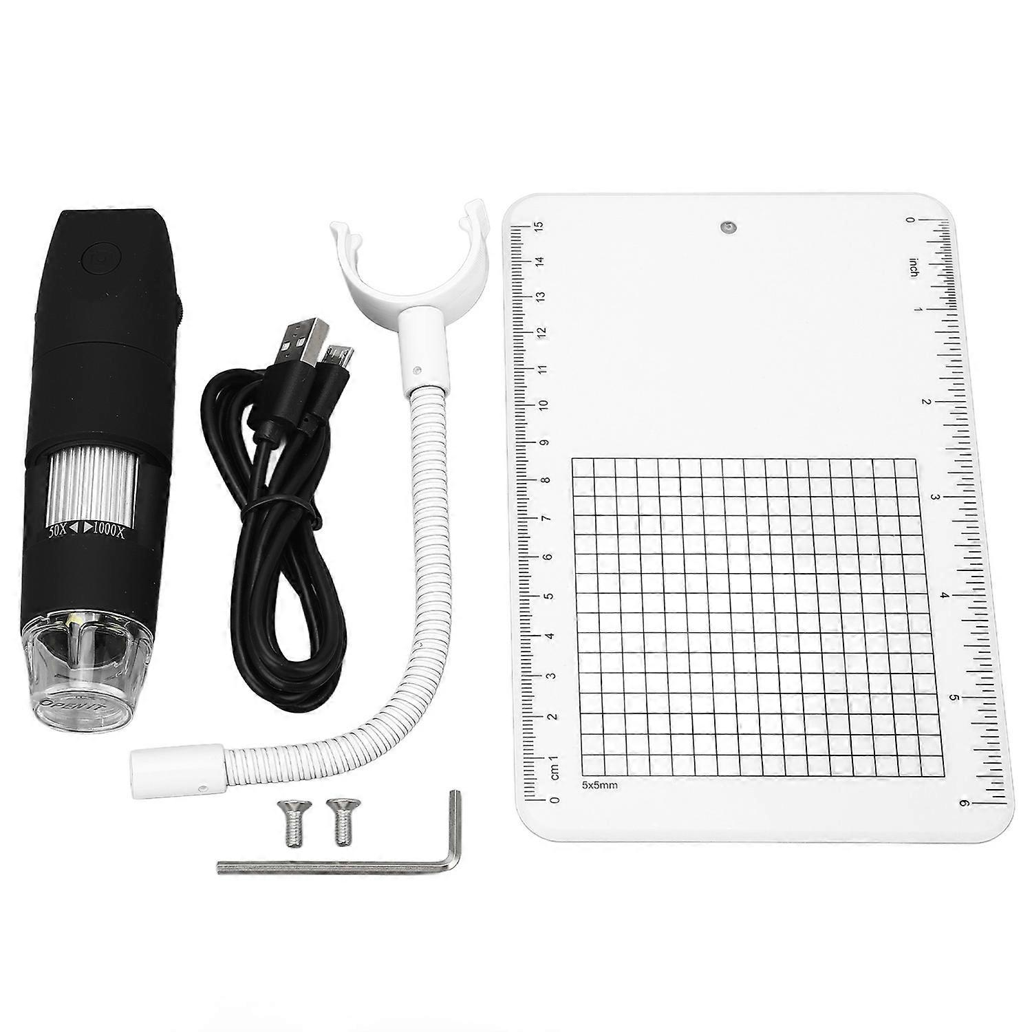 Frosted Black 1080P Microscope 8 LED Lights 1920x1080P 2MP HD WIFI Digital Microscope 50‑1000X