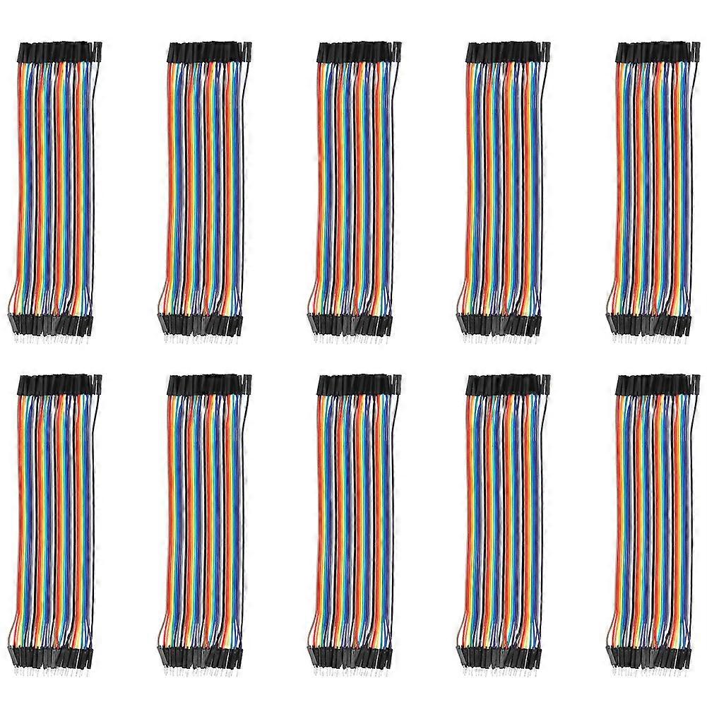 10Pcs Jump Wire Plastic Male to Female Connecting Cable for Computer Electronics 2.54mm