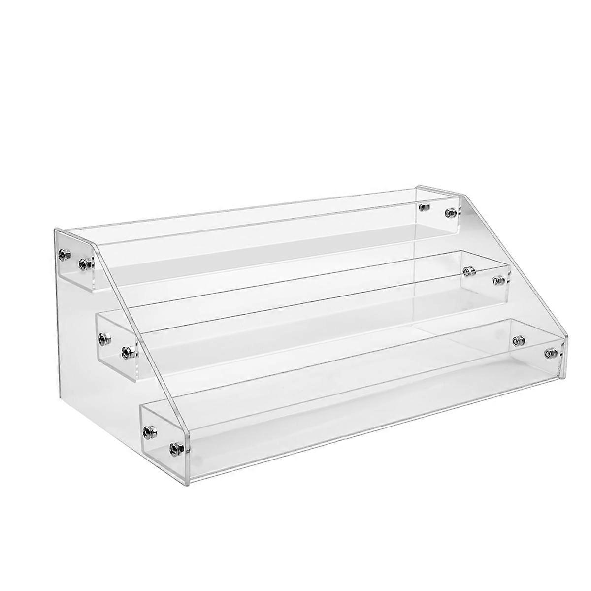 3 Tier Clear Acryl CD-houder trapsgewijs CD-opslagrek