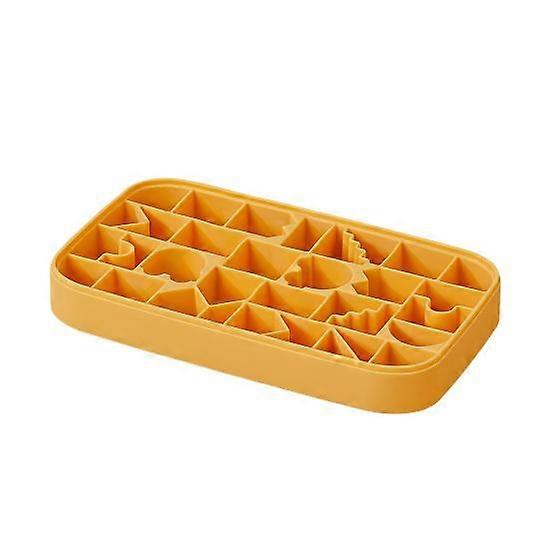 Silicone Ice Tray Mold with Spill-Resistant Ice Creative Building Block Lid Cubes Maker for